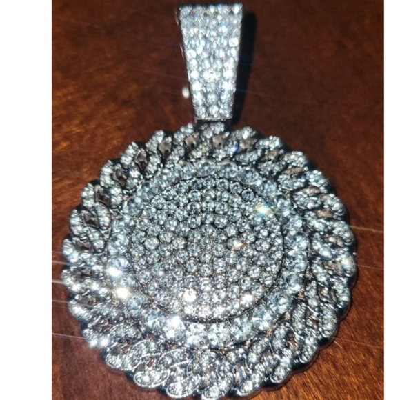 Mens Full Iced Out Hip Hop Bling Simulated Diamond Quartz Watch & Iced C… - Picture 3 of 6